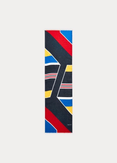 Men's Ralph Lauren Geometric Linen Scarf | 728134ZKU